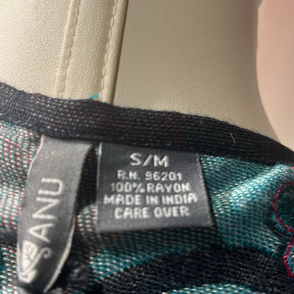 Small medium new with tags kimono in Mallard teal colored, saffron silk - Picture 7 of 8